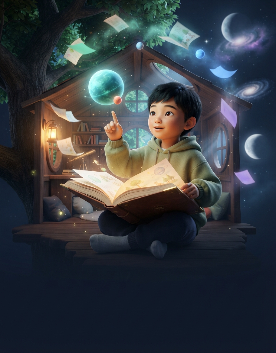 A child as the hero of their own storybook